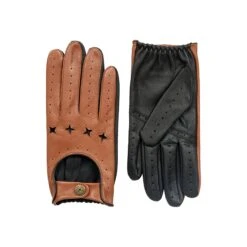 Men's The Suited Racer Touchscreen Leather Driving Gloves -Dents mens the suited racer leather driving gloves tan black