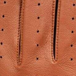 Men's The Suited Racer Touchscreen Leather Driving Gloves -Dents mens the suited racer leather driving gloves tan black stitching