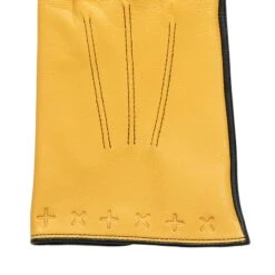 Men's The Suited Racer Touchscreen Three-Point Leather Gloves -Dents mens the suited racer leather gloves cork black embossed x