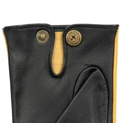 Men's The Suited Racer Touchscreen Three-Point Leather Gloves -Dents mens the suited racer leather gloves cork black palm button