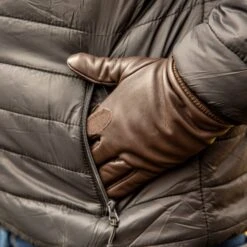 Men's Water-Resistant Fleece-Lined Leather Shooting Gloves -Dents mensleathershootinggloves 3