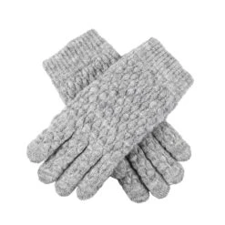 Women’s Bubble Knit Gloves -Dents womens bubble knit gloves dove grey
