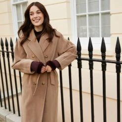 Women's Fingerless Sheepskin Mittens -Dents womens fingerless sheepskin mittens aubergine purple