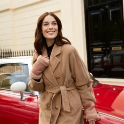 Women's Fingerless Sheepskin Mittens -Dents womens fingerless sheepskin mittens honey