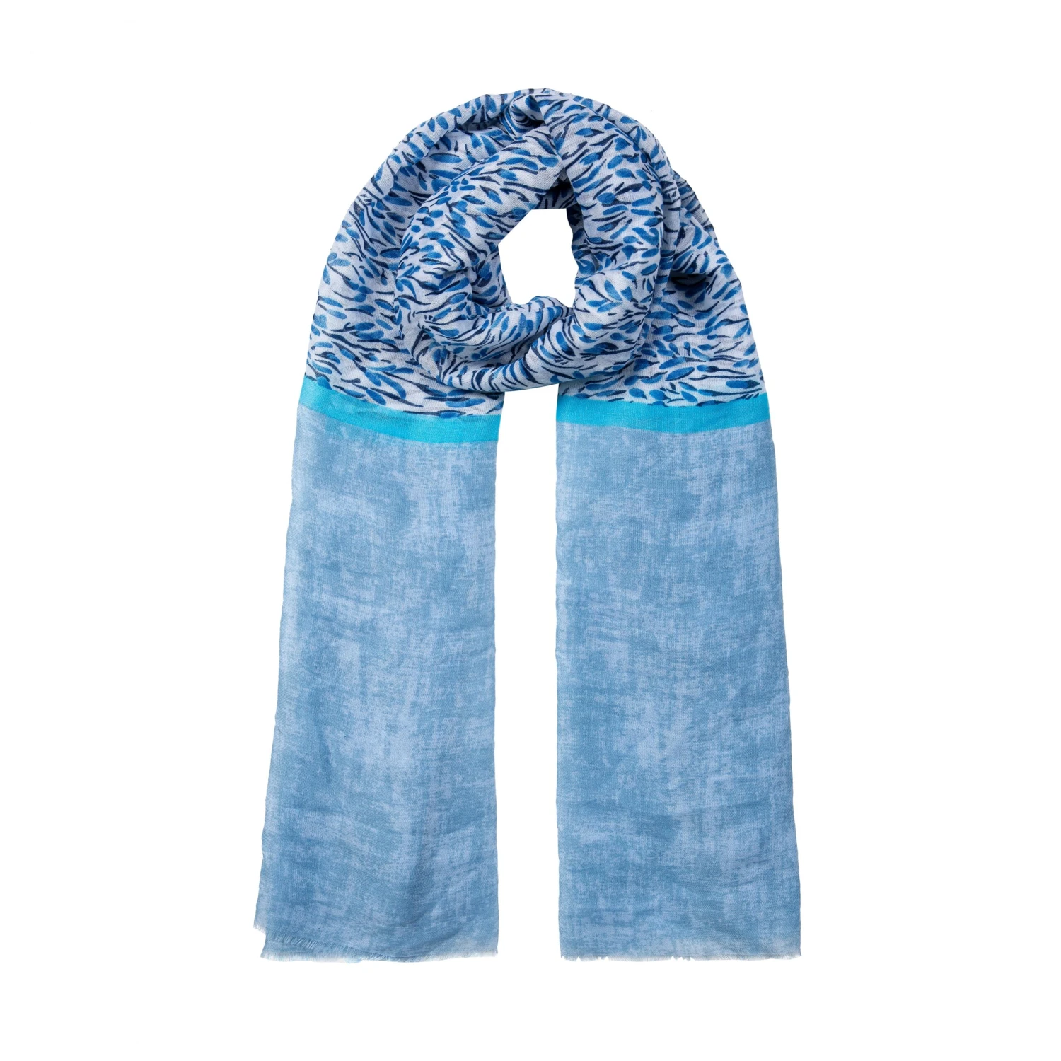 Women’s Abstract Flower Buds Print Lightweight Scarf - Image 2