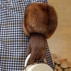 Women’s Handsewn Three-Point Lambskin Gloves -Dents womens lambskin gloves mahogany 2