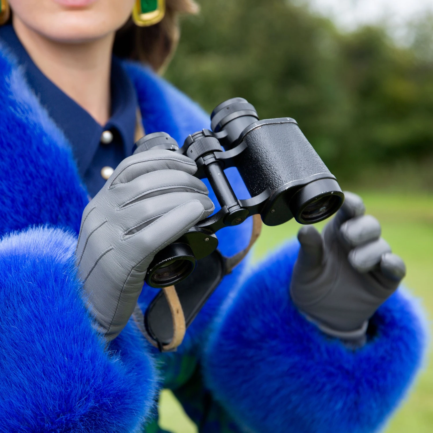 Women's Three-Point Lined Leather Gloves - Image 12