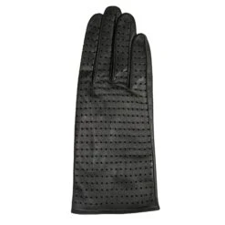 Women’s Perforated Leather Gloves -Dents womens perforated leather gloves black single back