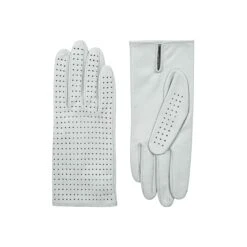 Women’s Perforated Leather Gloves -Dents womens perforated leather gloves both gloves silver