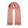 Women’s Pleated Plain Scarf With Tassels