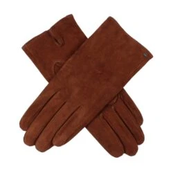 Women's Lined Suede Gloves 36 Women's Lined Suede Gloves -Dents womens suede gloves cognac